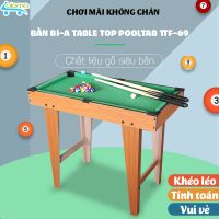 Đồ chơi bàn bida (bi-a) cỡ lớn chân cao 69x37x65cm Table Top Pool Table TTP-69CC