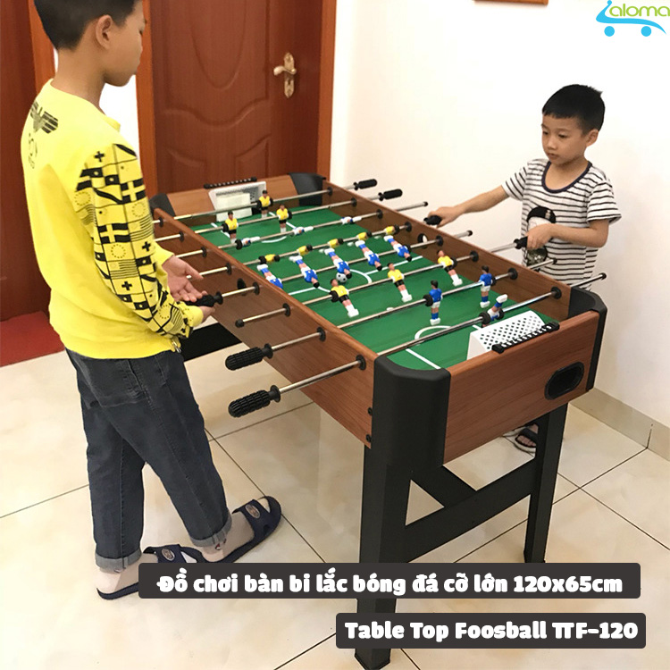 Đồ chơi bàn bi lắc 8 tay cầm bằng gỗ ⚡Bàn bóng đá mini Table Top Football TTF-120 ⚡ Kích thước 120x60x80cm