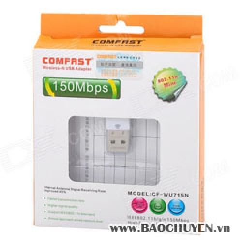 Bộ thu USB Wifi siêu nhỏ - Comfast CF-WU715N 150Mbps