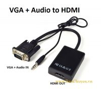 Cáp chuyển đổi VGA + Audio sang HDMI ( VGA to HDMI)