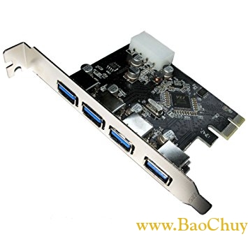 Card chuyển đổi PCI-Express 4 Port USB 3.0 cho máy tính bàn