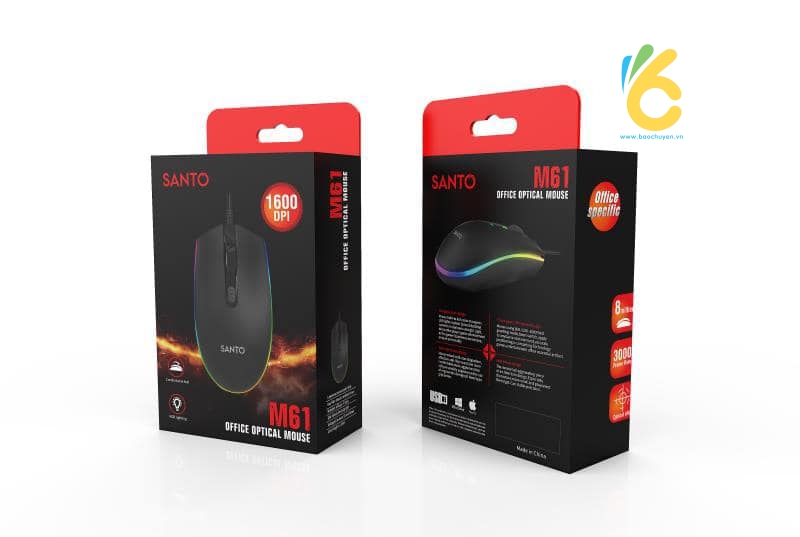Chuột vi tính SANTO M61 chính hãng, LED đa sắc màu