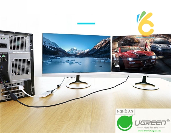 Cáp chuyển đổi cao cấp Displayport to VGA chính hãng Ugreen Nghệ An