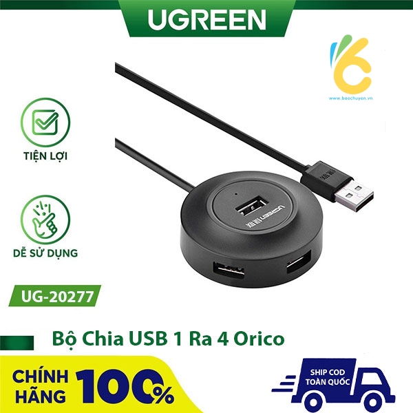 Bộ chia USB 1 ra 4 Orico W5PH4 3.0 Ugreen UG-20277
