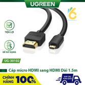 Cáp micro HDMI sang HDMI dài 1.5m chính hãng Ugreen UG-30102