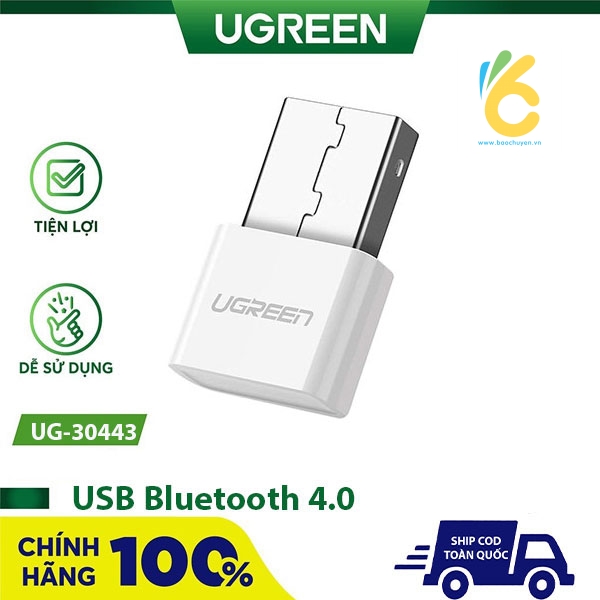 USB Bluetooth 4.0 Ugreen cao cấp màu trắng Ugreen UG-30443