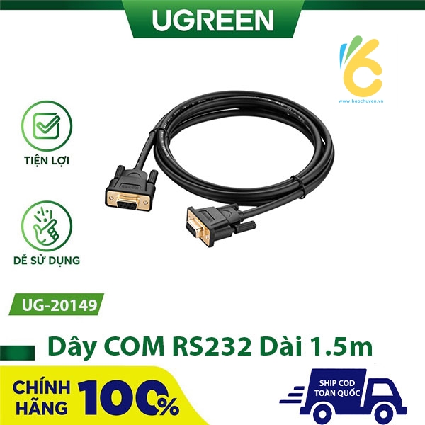 Dây COM RS232 dài 1.5m Chính hãng Ugreen UG-20149