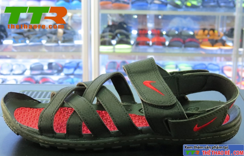 Sandal Nike Nam Quai Chùm Đen Đỏ SD002