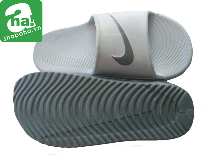 Dép Đúc Quai Ngang Nike Xám Trắng DD011