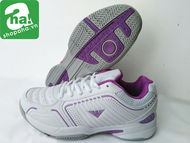 Giày Tennis Nữ Màu Trắng Tím TNB04