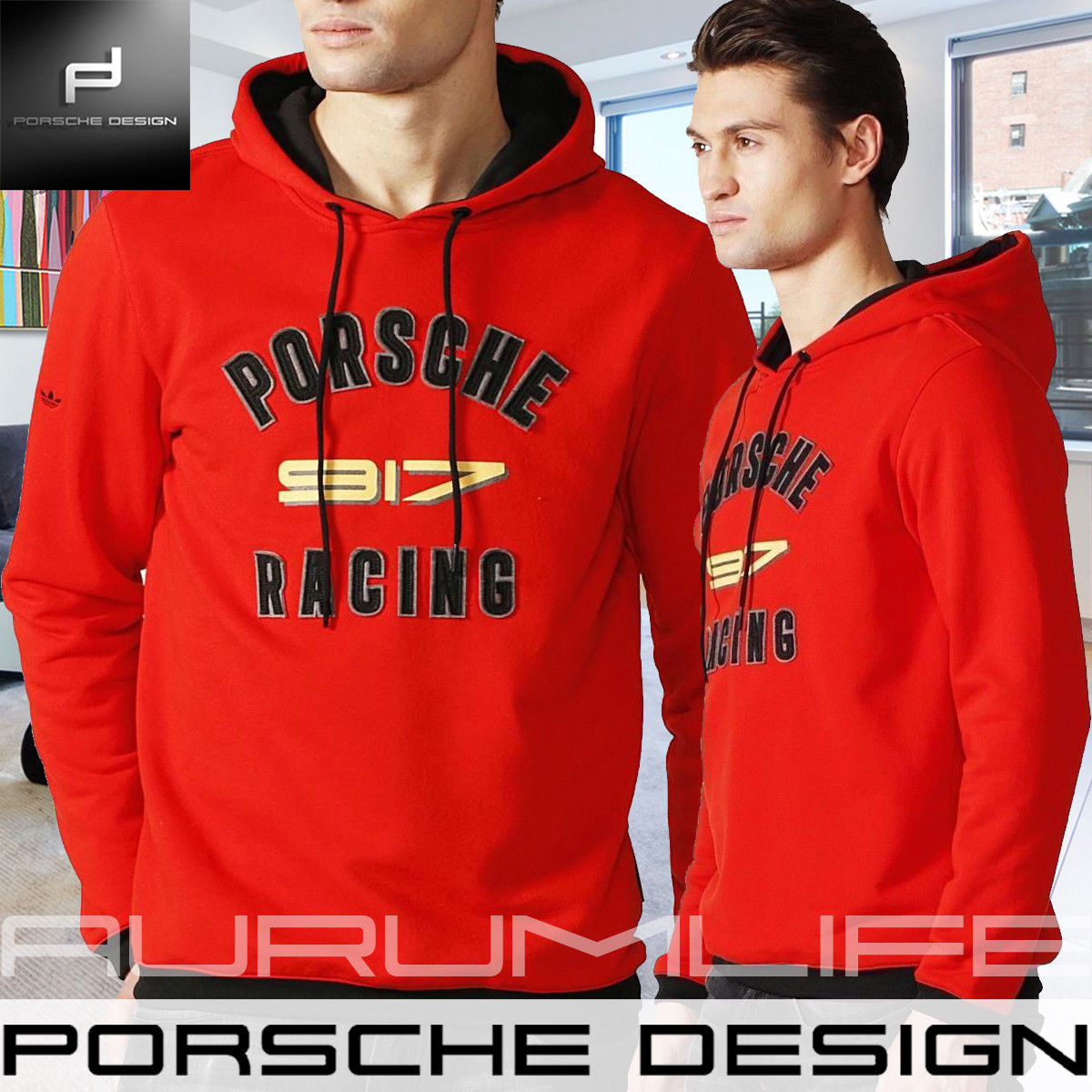 Áo Khoác Gym Đỏ Đen Porsche Design