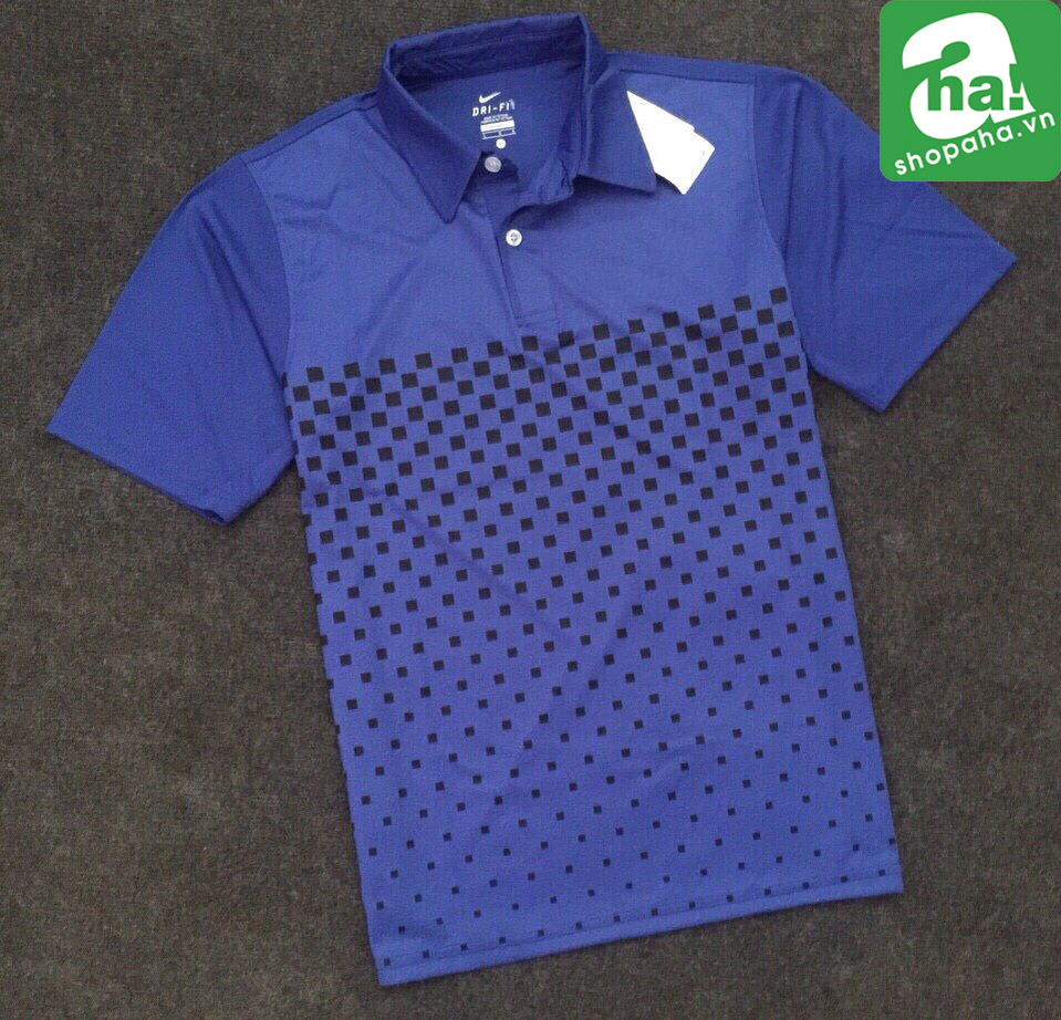 áo tennis xanh chấm vuông ATTT14