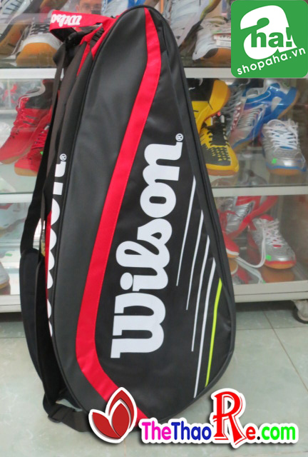 túi tennis màu đen đỏ wilson ttn02