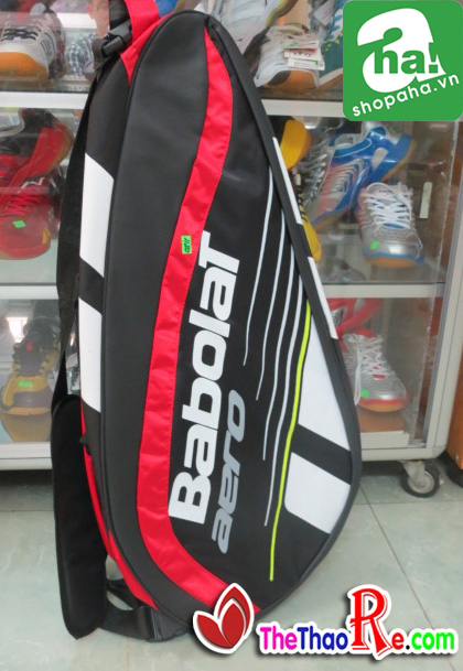 túi tennis màu đen đỏ trắng babolat ttn03