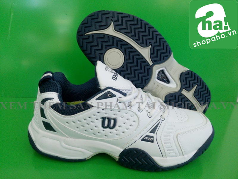 Giày tennis trắng xanh đen Wilson gtt09