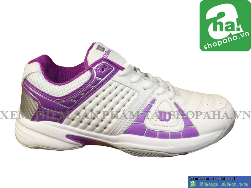 Giày tennis trắng tím Wilson gtt18