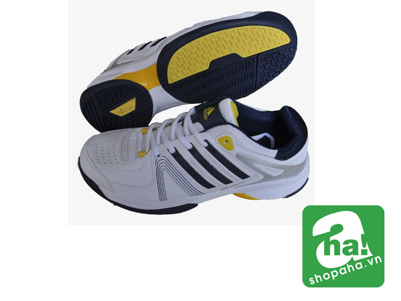 Giày tennis trắng đen vàng gtt24
