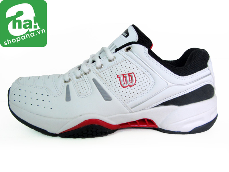 Giày tennis trắng đỏ đen Wilson gtt37