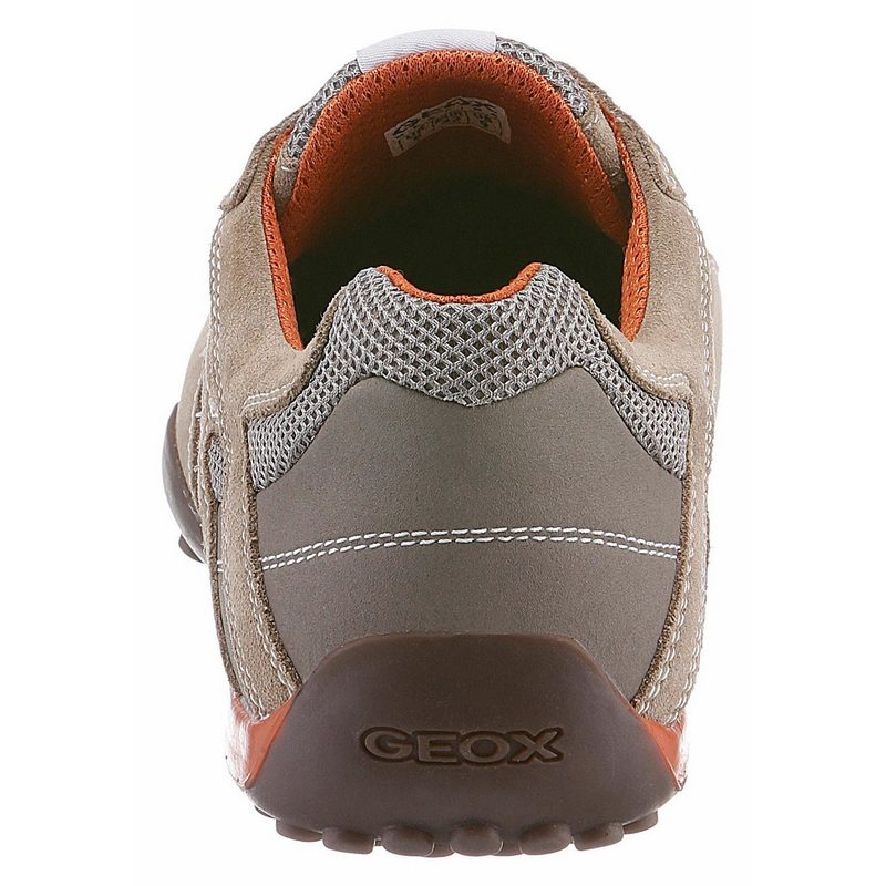 Geox Snake Sneaker im Materialmix beige-orange Mix aus Veloursleder und Mesh ase_38527_0