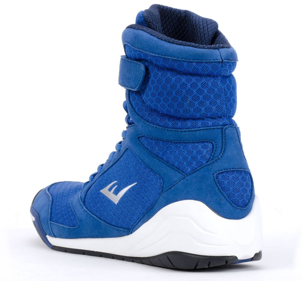 Blue-Everlast-Elite-High-Top-Boxing-Shoes