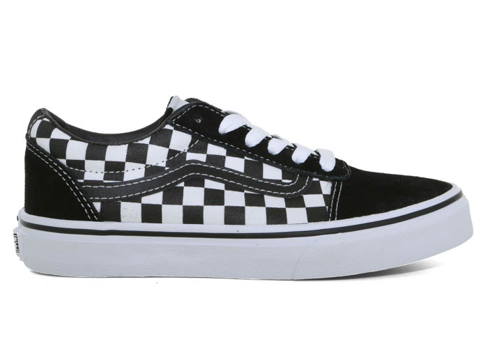 Giày Sneaker Vans Checkerboard Black Stripe Trắng Đen Big Size