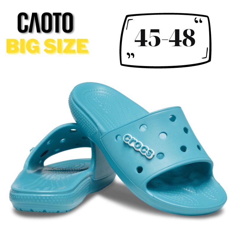 Dép Crocs Slide Classic Màu Xanh Ice Chính Hãng Big Size