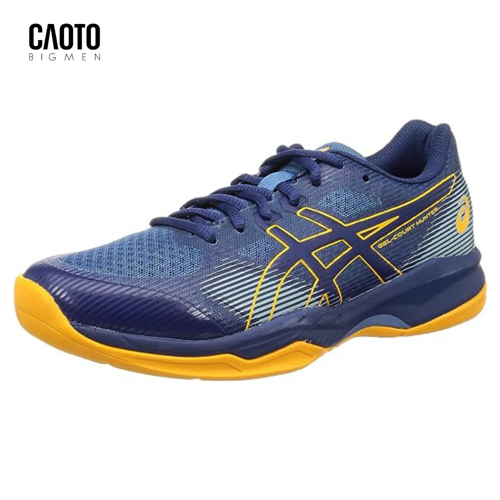 Giày Thể Thao Asics Gel-Court Hunter 2 Indoor Blue Yellow Big Size 45 46 47 48
