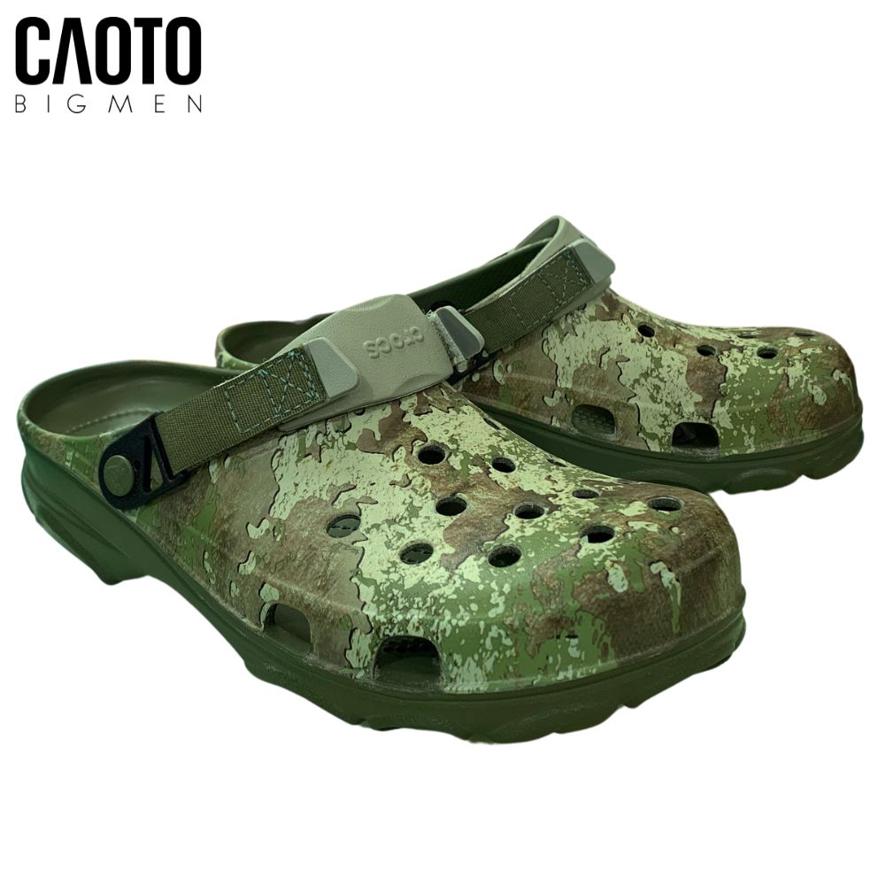 Dép ​​Clog Crocs Turbo Camo Green Big Size