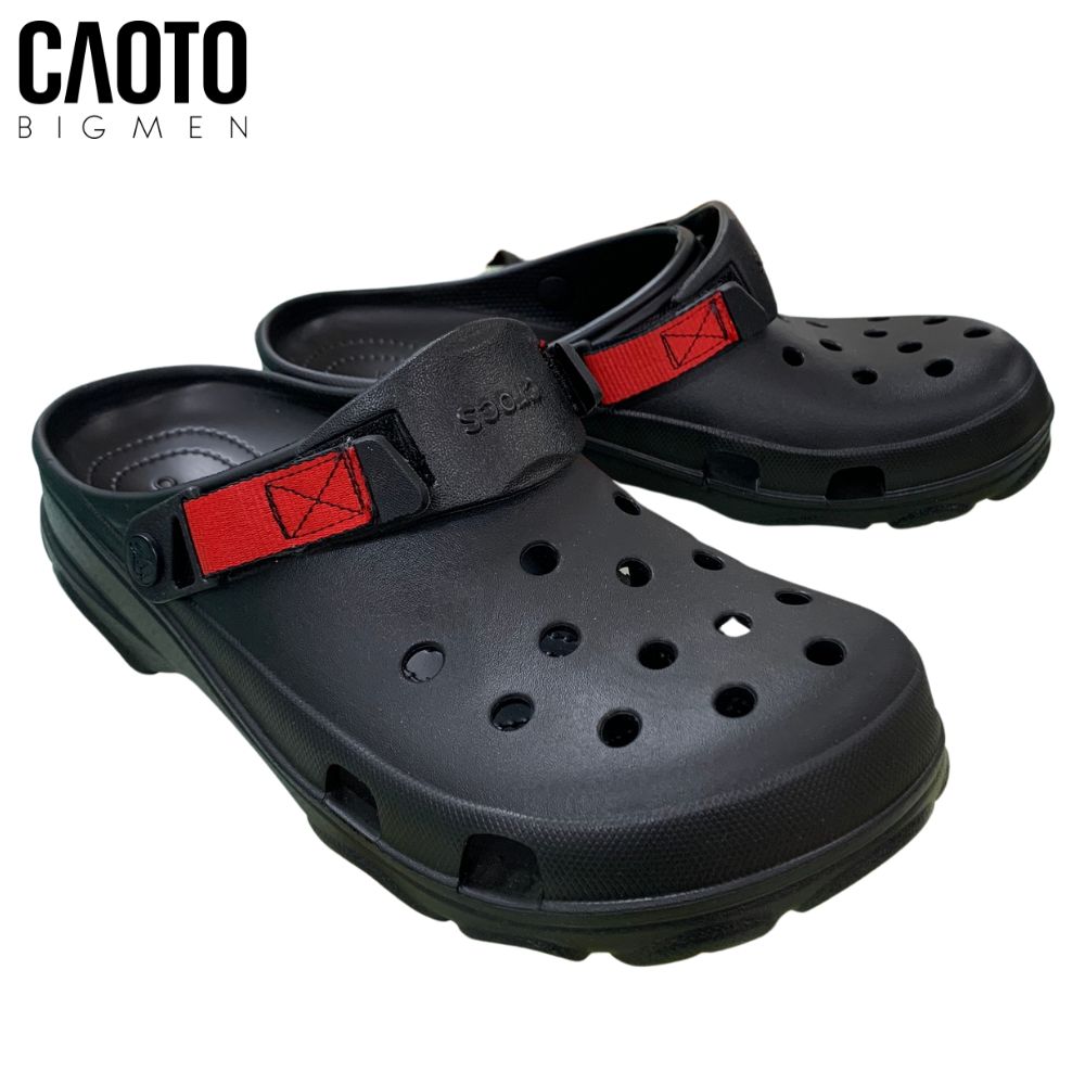 Dép ​​Clog Crocs Turbo Black Red Big Size