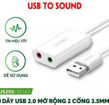Bộ Chuyển Đổi USB 2.0 Sang AV 3.5mm Ugreen (30143)