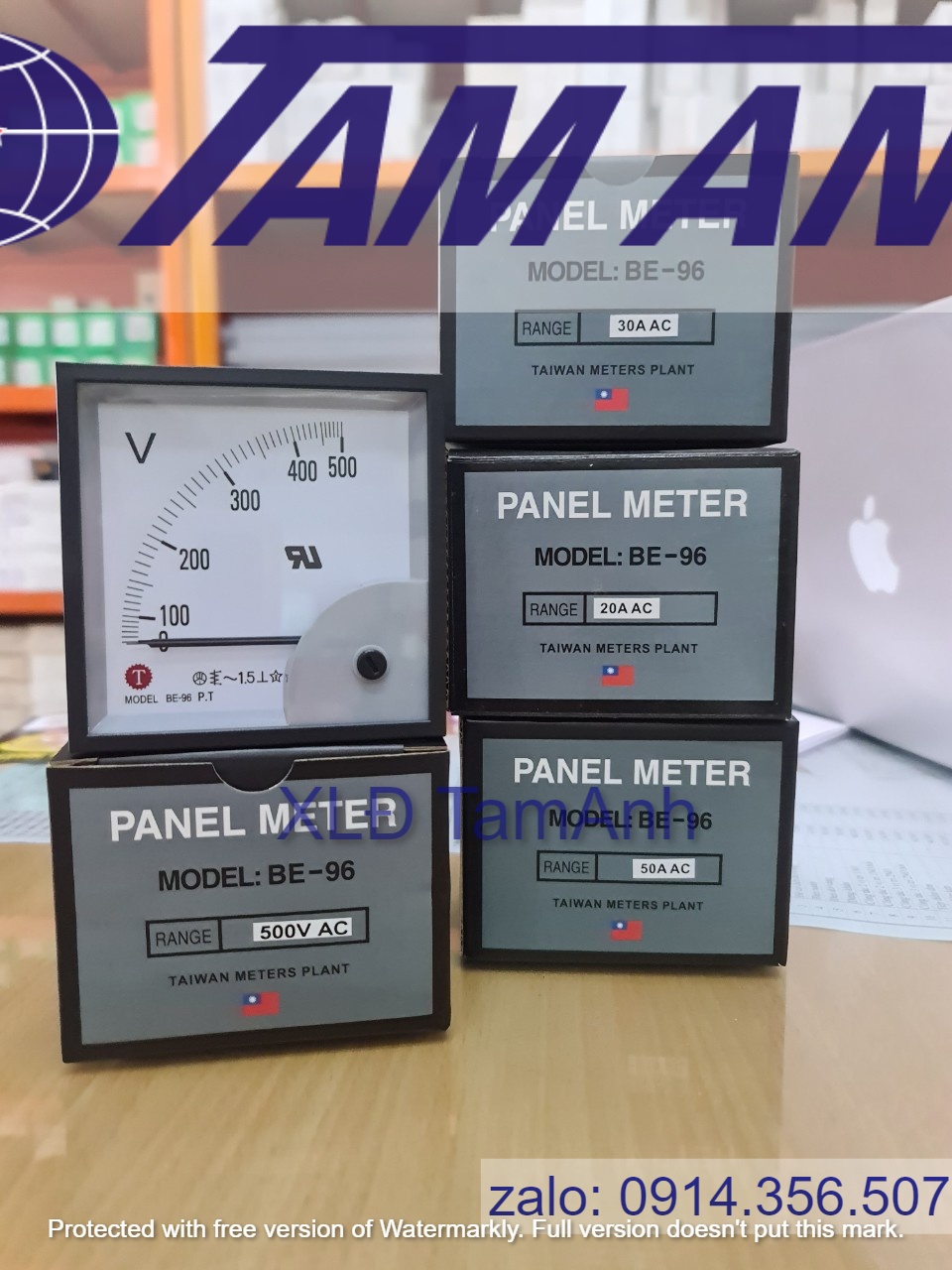 Đồng hồ Vôn 500V - Taiwan Meters BE 96x96 - Đồng hồ 500V
