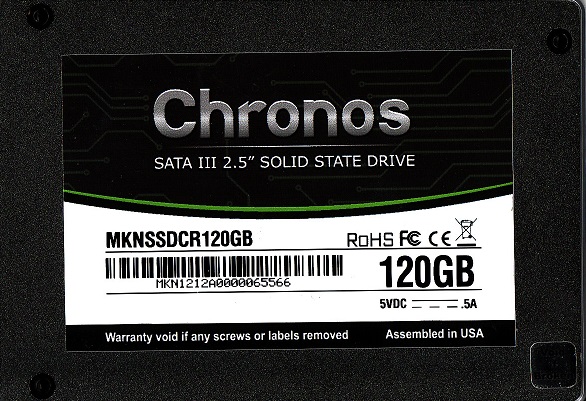 Chronos 120GB 2.5'' SSD Assemble in USA Read Speed: up to 550MB/sec Write Speed: up to 515M