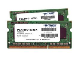 Patriot Mac Series 16GB Patriot Mac Series 16GB Apple SODIMM Kit (2X8GB) DDR3 1333 PC3 10600 204-Pin