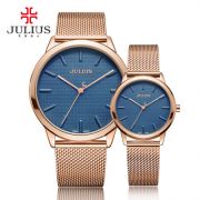 Đồng hồ cặp Julius JA982 dây thép (mặt xanh)