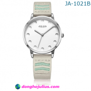 Đồng hồ nữ JULIUS JA1021 dây da xám trắng - size 34