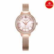 Đồng hồ nữ Julius Ja1043 dây thép vàng hồng - size 25