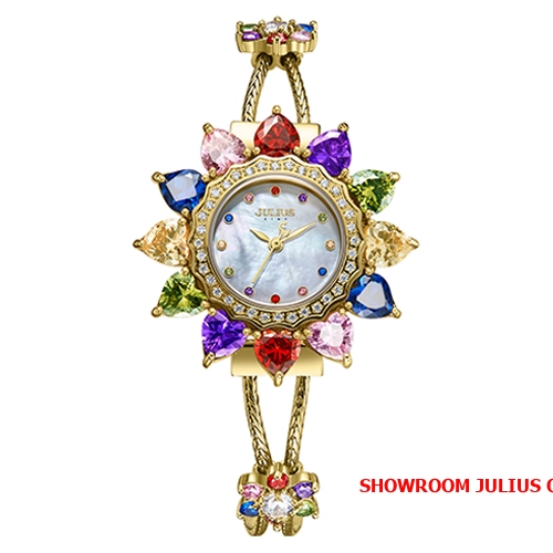 Đồng hồ nữ Julius Star JS-021 dây thép vàng - Size 35