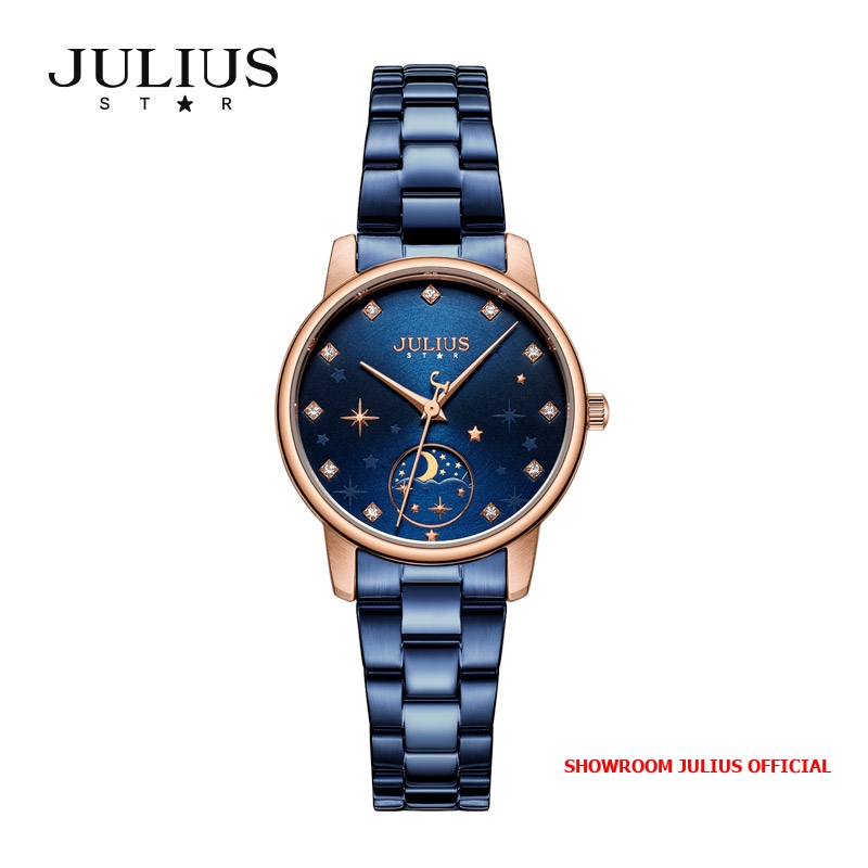 Đồng hồ nữ Julius star JS029C kính Sapphire dây Inox - Size 29
