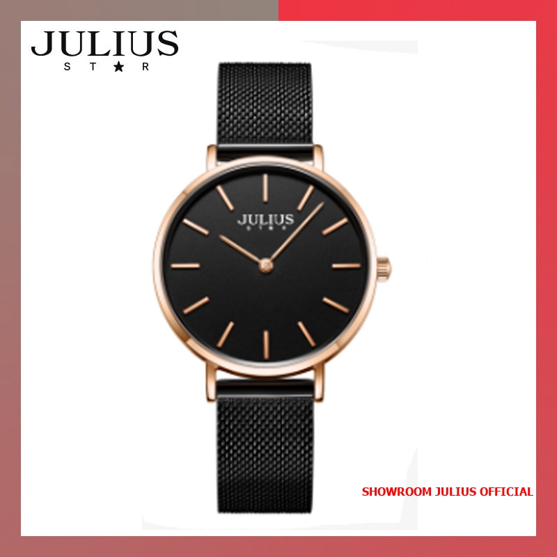 Đồng hồ nữ Julius JS027D kính Sapphire dây inox - Size 32