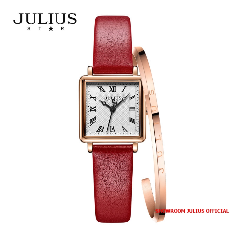 Đồng hồ nữ Julius Star JS-031 kính Sapphire + Vòng Julius - Size 20