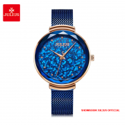 Đồng hồ nữ Julius JA1189C dây thép xanh - Size 36