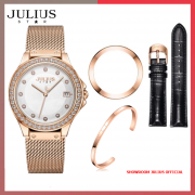 Đồng hồ nữ Julius Star JS040B dây thép kính sapphire - Size 33