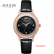 Đồng hồ nữ Julius Star JS-044 dây da đen kính Sapphire - Size 32