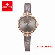 Đồng hồ nữ Julius JA-1204 dây da xám - Size 26mm