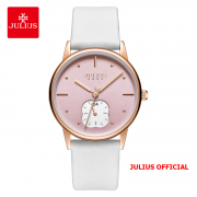 Đồng hồ nữ Julius JA-1244 dây da trắng - Size 34