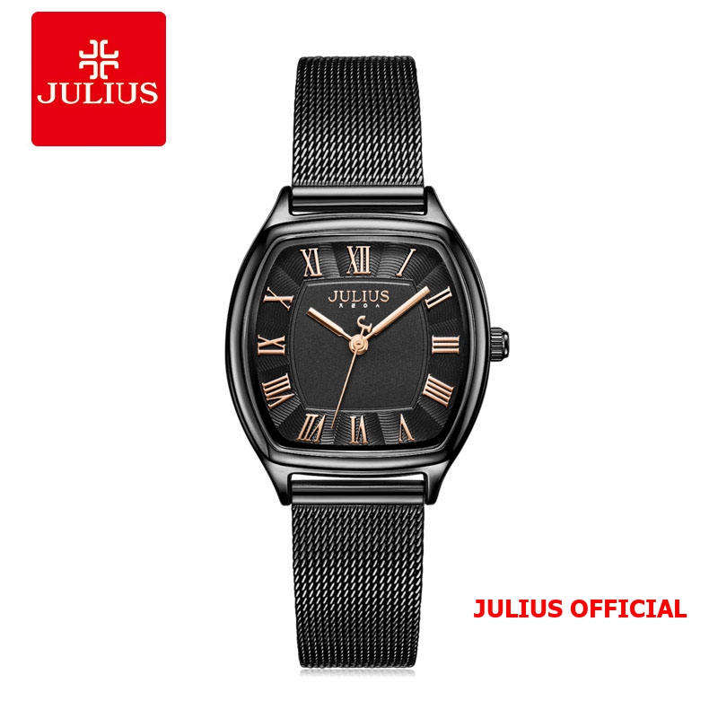 Đồng hồ nữ Julius JA-1242 dây thép lưới đen - Size 25