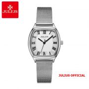 Đồng hồ nữ Julius JA-1242 dây thép lưới trắng bạc - Size 25