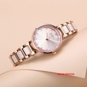 Đồng hồ nữ Julius JA1209 dây thép hồng - Size 30