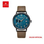 Đồng hồ nam Julius JAH-125 dây da xám  - Size 40