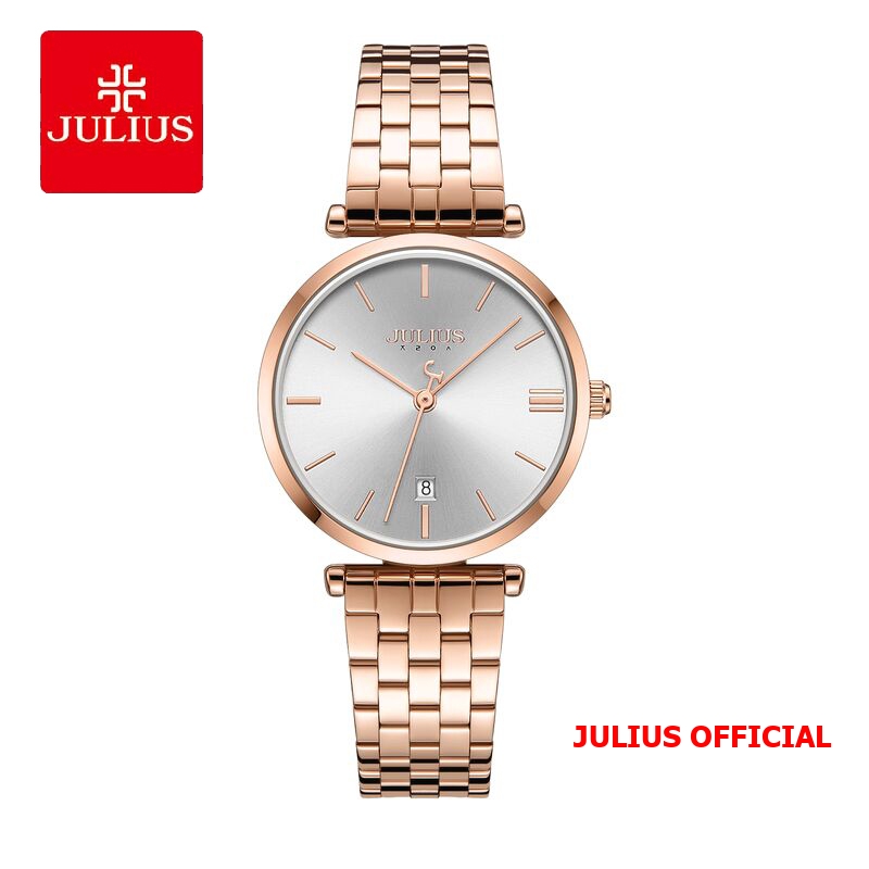 Đồng hồ nữ JULIUS JA-1260 dây thép vàng đồng - Size 30
